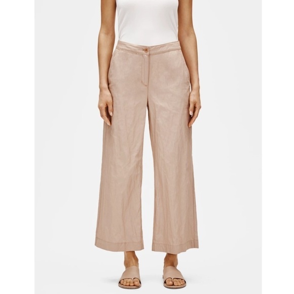 Eileen‎ Fisher Organic Cotton Steel Wide-Leg Pant Lagenlook Size 6 - Picture 3 of 9